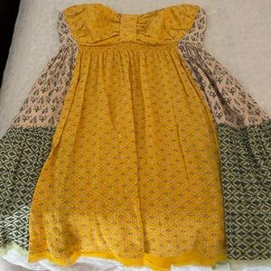 Free people strapless sundress with pockets